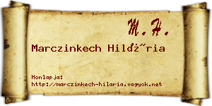 Marczinkech Hilária névjegykártya
